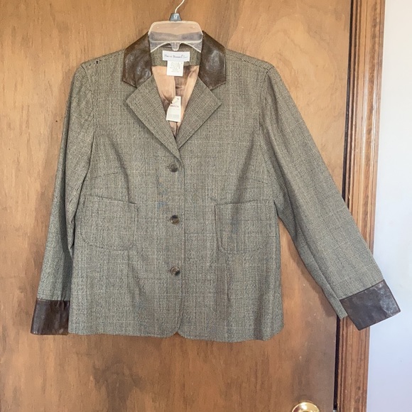 VINTAGE Harve Benard Sport blazer w faux leather accents - Picture 4 of 16